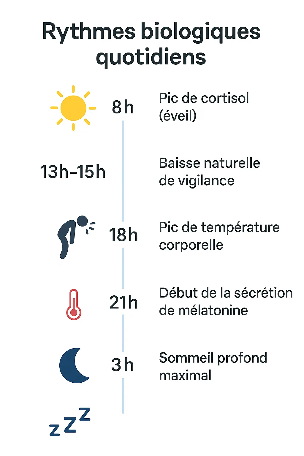 Infographie des rythmes circadiens